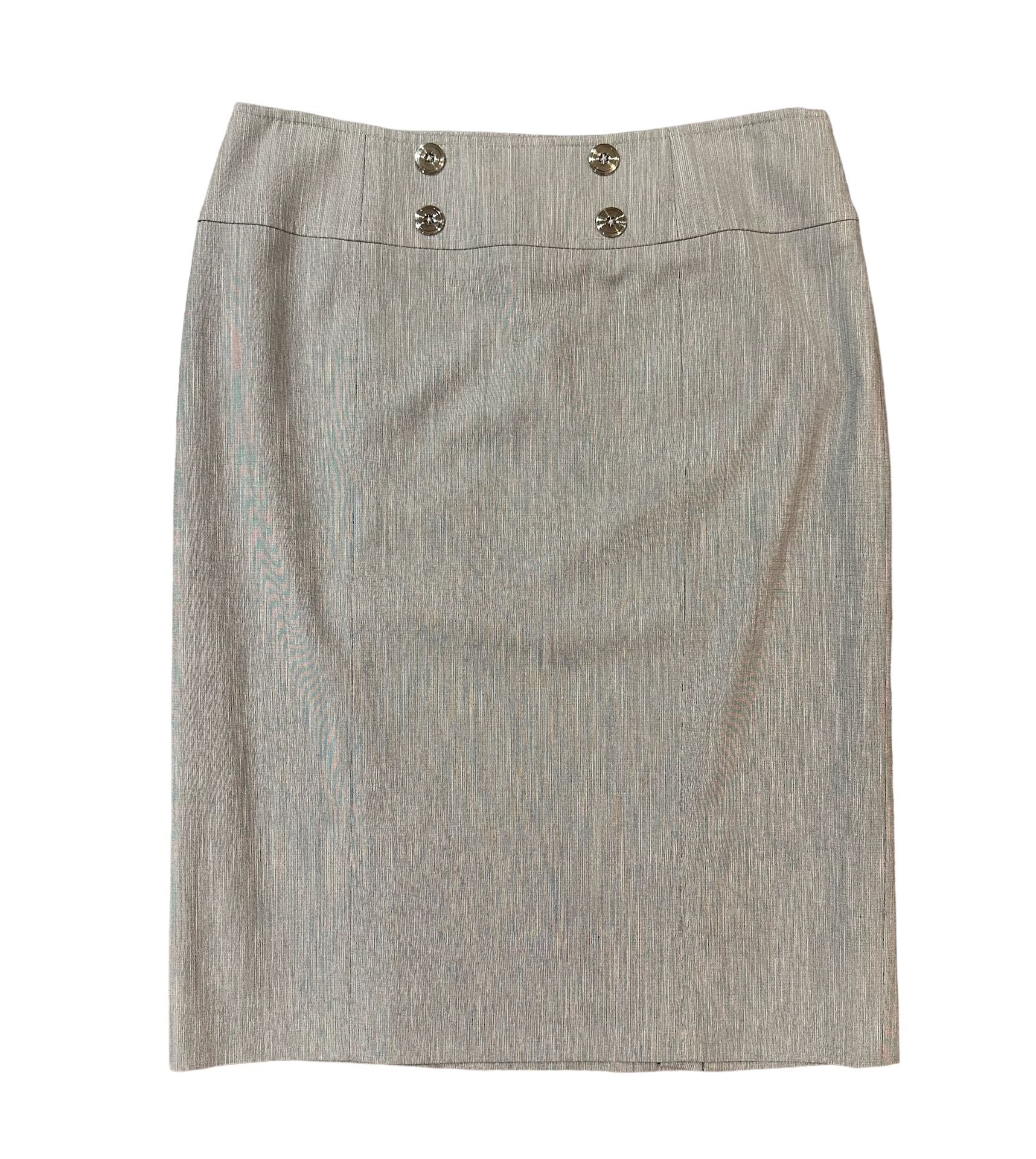 Antonio Melani Size 4 Light Gray Career Work Pencil Skirt Side Zipper Lined