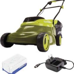 Sun Joe 24V-MJ14C 24-Volt IONMAX Cordless Push Lawn Mower Kit, 14-inch, W/ 4.0-Ah No Battery Charger