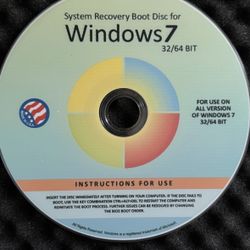 Windows 7 Reinstall DVD & System Recovery Boot Disc 32/64 BIT   NEW 