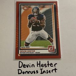 Devin Hester Chicago Bears Hall of Fame KR Donruss Short Print Insert Card. 