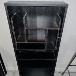 Black Thin Shelf With Adujustable Shelves 
