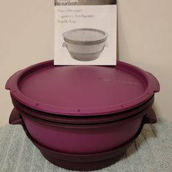 Tupperware Purple 4 Piece Smart Steamer  Microwave Cooker
