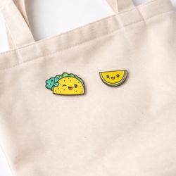 Cute Food Enamel Pins Lot Taco Watermelon Kawaii Pin Pals Set New