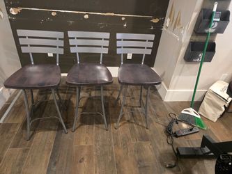 3 rustic counter/bar stools.
