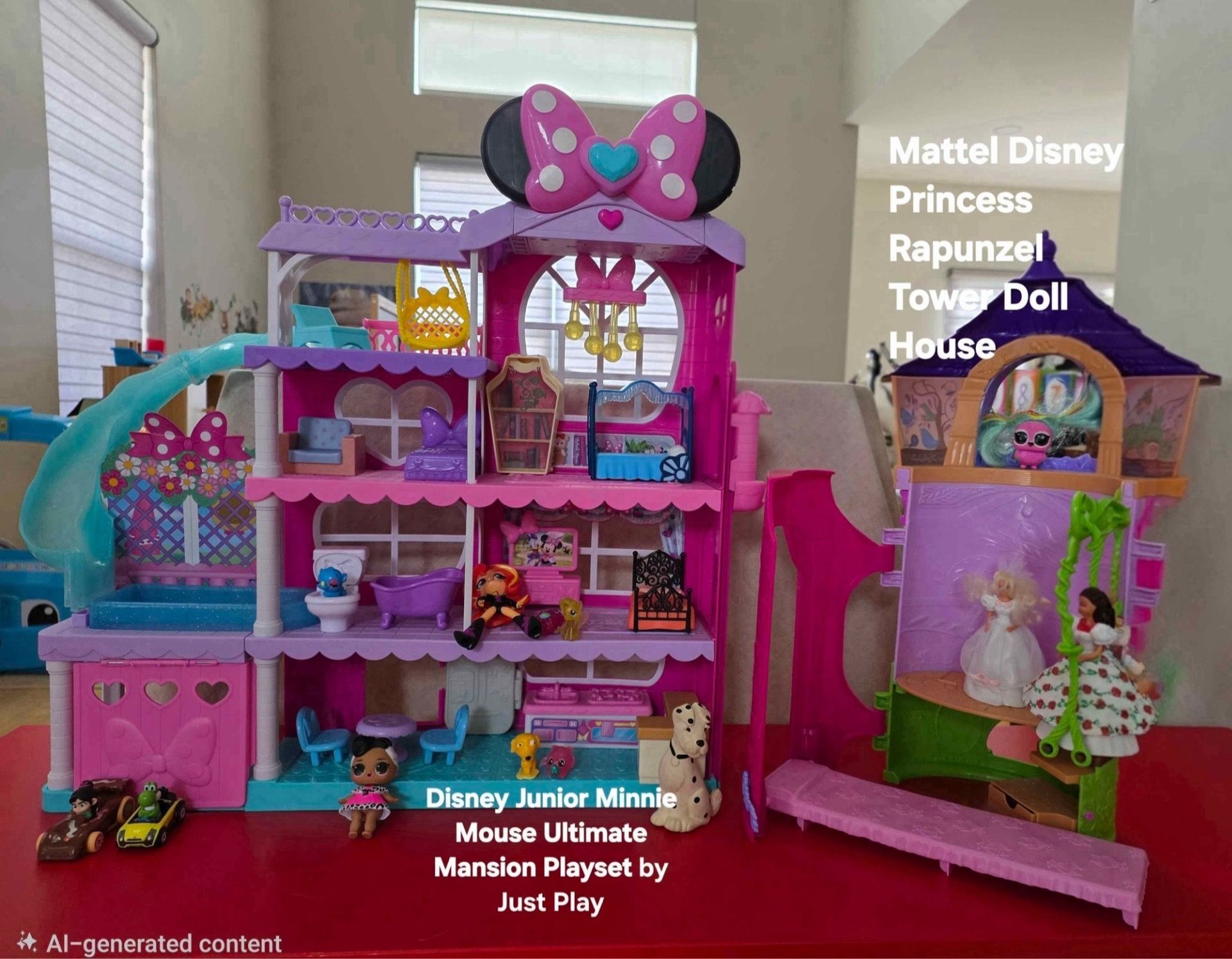 ๐ฐ๐ Disney Playset Bundle โ Minnie Mouse Mansion + Rapunzel Tower