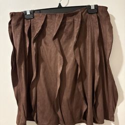 Brown Suedelike Skirt