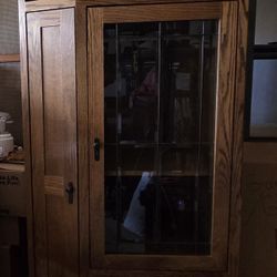 Solid Oak Display cabinet 