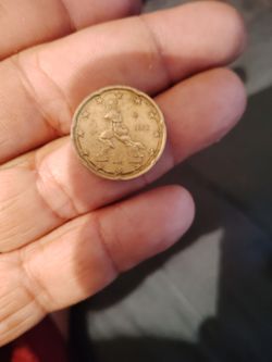 20 cent Italy strong error coin double rim