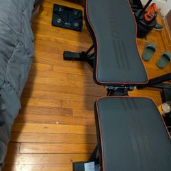 Weight Plates (90lbs Total) And Adjustable Bench. You Can Buy Together Or Separately 