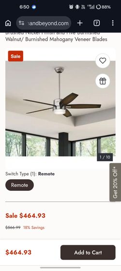 Hunter windemere 54" ceiling fan