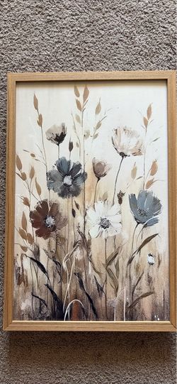 Framed Wildflower Floral Wall Art Print