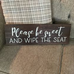 Bathroom Decor Sign 