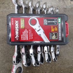 Flex Ratcheting MM Combination Wrench Set (7-Piece)