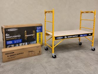 Werner 6-Ft Baker Rolling Scaffold Tower – 1,100 lb Capacity