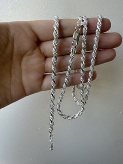 .925 Solid silver chain & Bracelet
