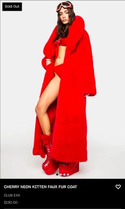 Cherry Neon Kitten Faux Fur Coat
Club Exx