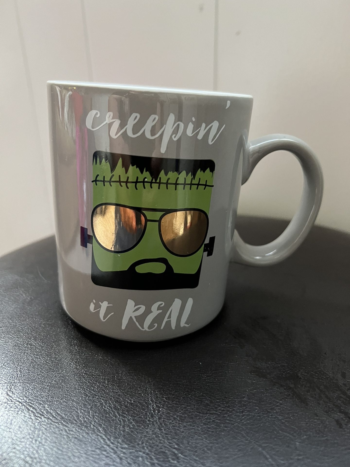 Frankenstein’s Monster Creepin It Real Coffee  Mug Cup Gray Mug