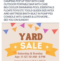 HUGE YARD SALE! - SUNDAY 4/12  10am - 6pm