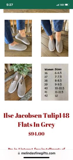 Flats llse Jacobsen Size 10 Grey $50