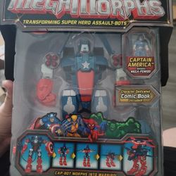 MARVEL Captain America MEGAMORPHS TRANSFORMING Superhero Assault Bot