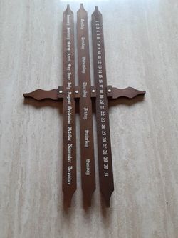 Antique, Wood Calendar.