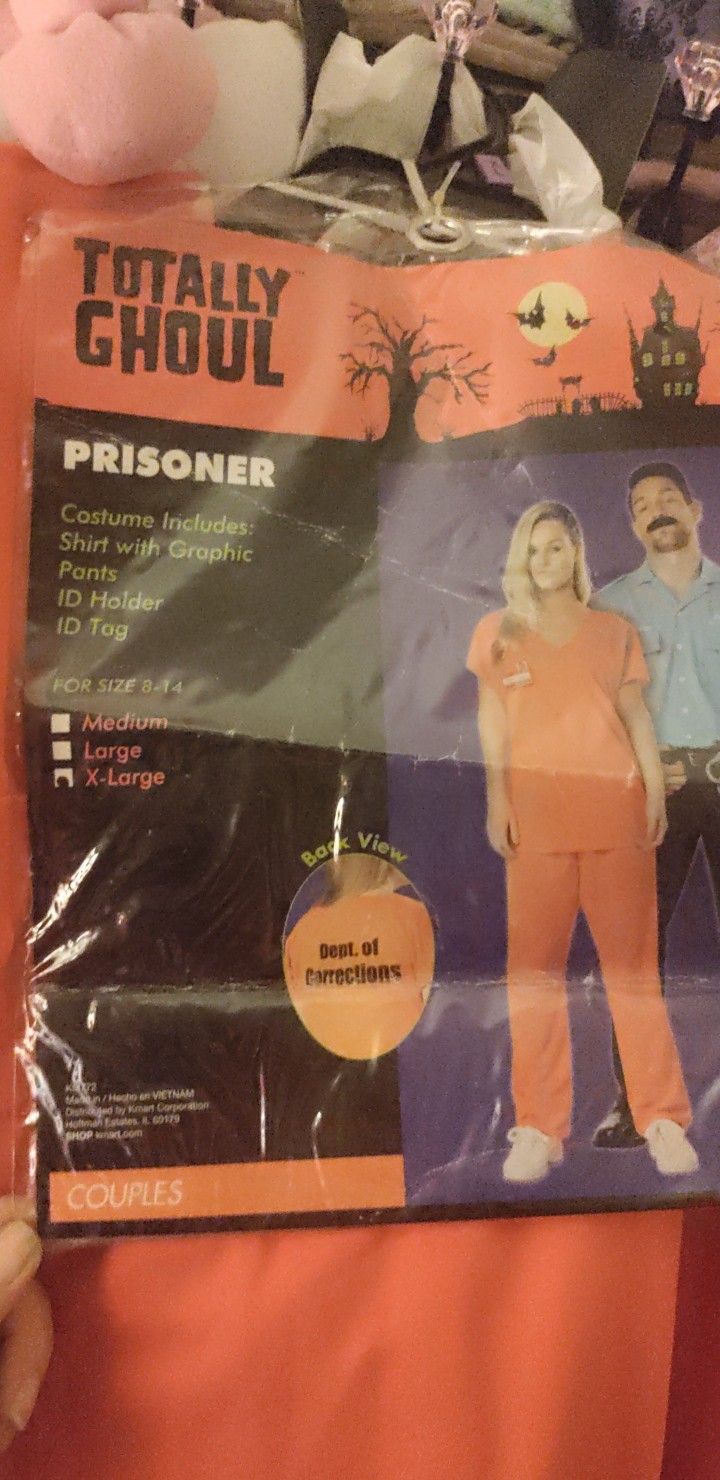 Fits L/XL To xxl Jail Inmate Costume Plz Read