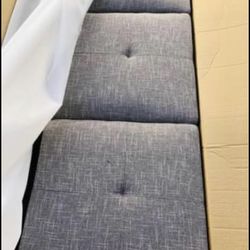 Gray Sectional Couch with ottoman 