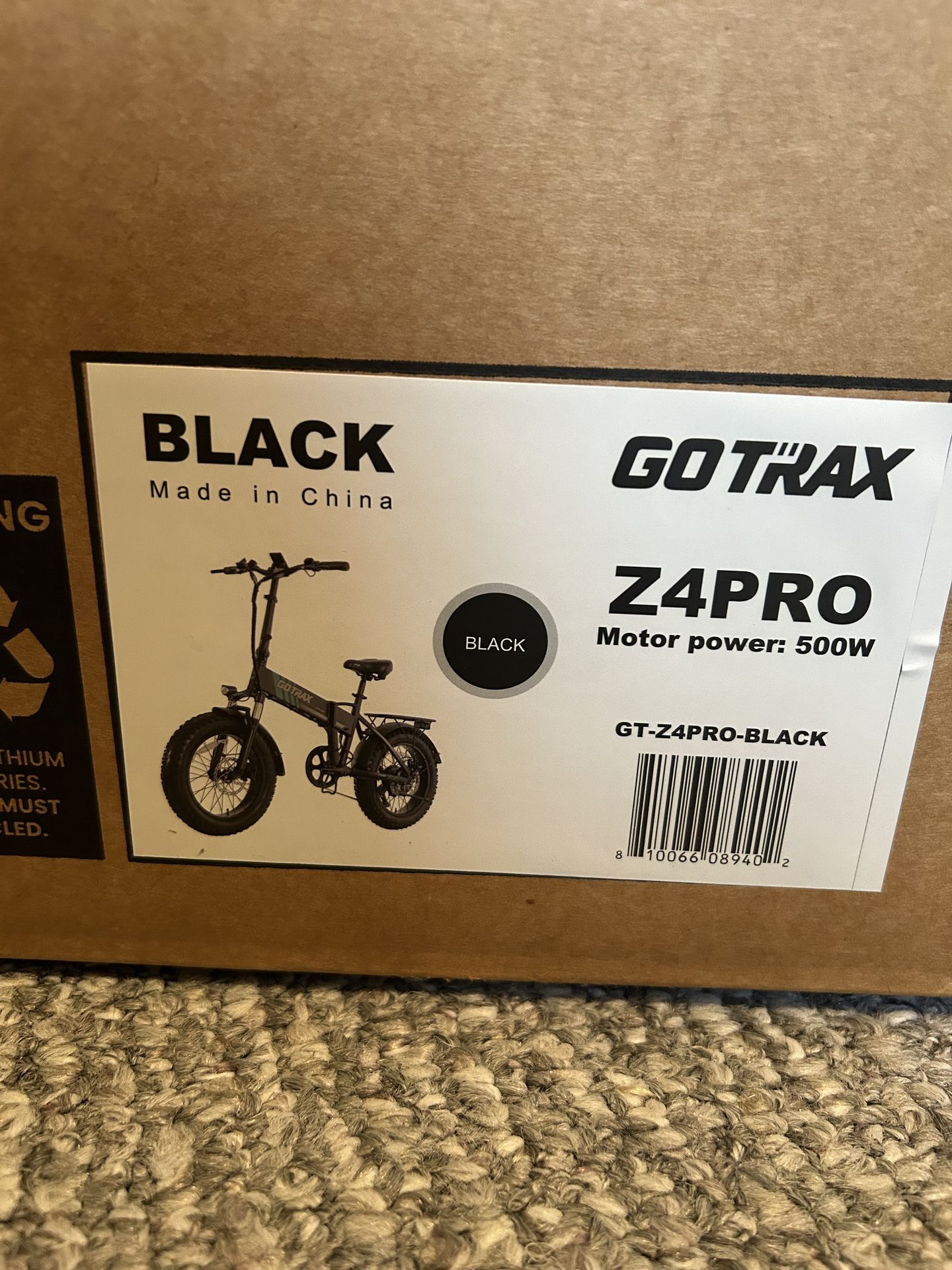 NEW Gotrax Z4 Pro Folding Fat Tire Electric E-Bike (Sealed in Box)