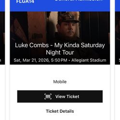 Luke Combs Floor GA at Allegiant Stadium 