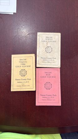 3 Vintage Nassau county Eisenhower park golf scorecards 30’s-40’s