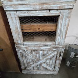 Wood cabinet shelving display: Make offer
