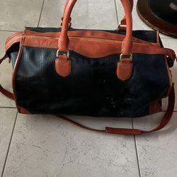 Vintage Leather Duffle All Weather Bag