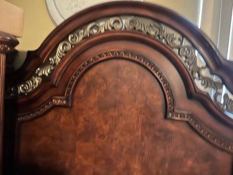 Ornate Wood Bed Headboard