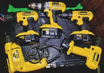 5-Piece DeWalt Tactical Drill Set (Corded & Cordless) w/ Batteries – Fully Tested for Optimal Performance