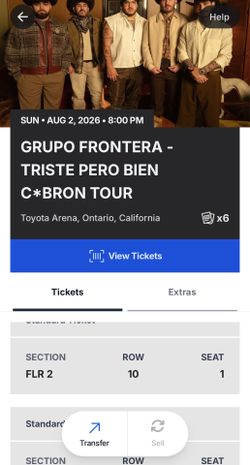 Grupo Frontera Triste Pero Bien C*bron Tour Sunday August 2nd