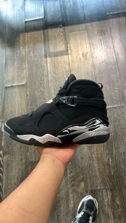 Air Jordan 8 Retro Black Silver Sneakers