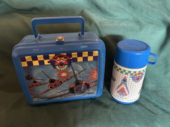 1988 Plastic Ring Raiders Lunchbox and Thermos