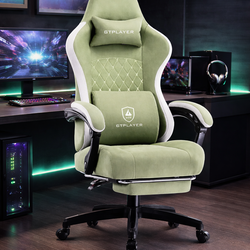 New GTPLAYER Gaming Chair, Computer Office Chair with Pocket Spring Cushion, Linkage Armrests and Footrest, High Back Ergonomic Computer Chair with Lu