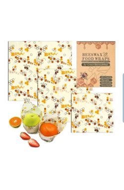 COOLROAD Beeswax Wrap – Assorted Set of 3 – Certified FDA Corporation – Holds for Up to a Year – Sustainable and Reusable Beeswax– 3 Sizes (S, M, L)