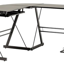L Shape Home Office Black Corner Computer Gaming Desk