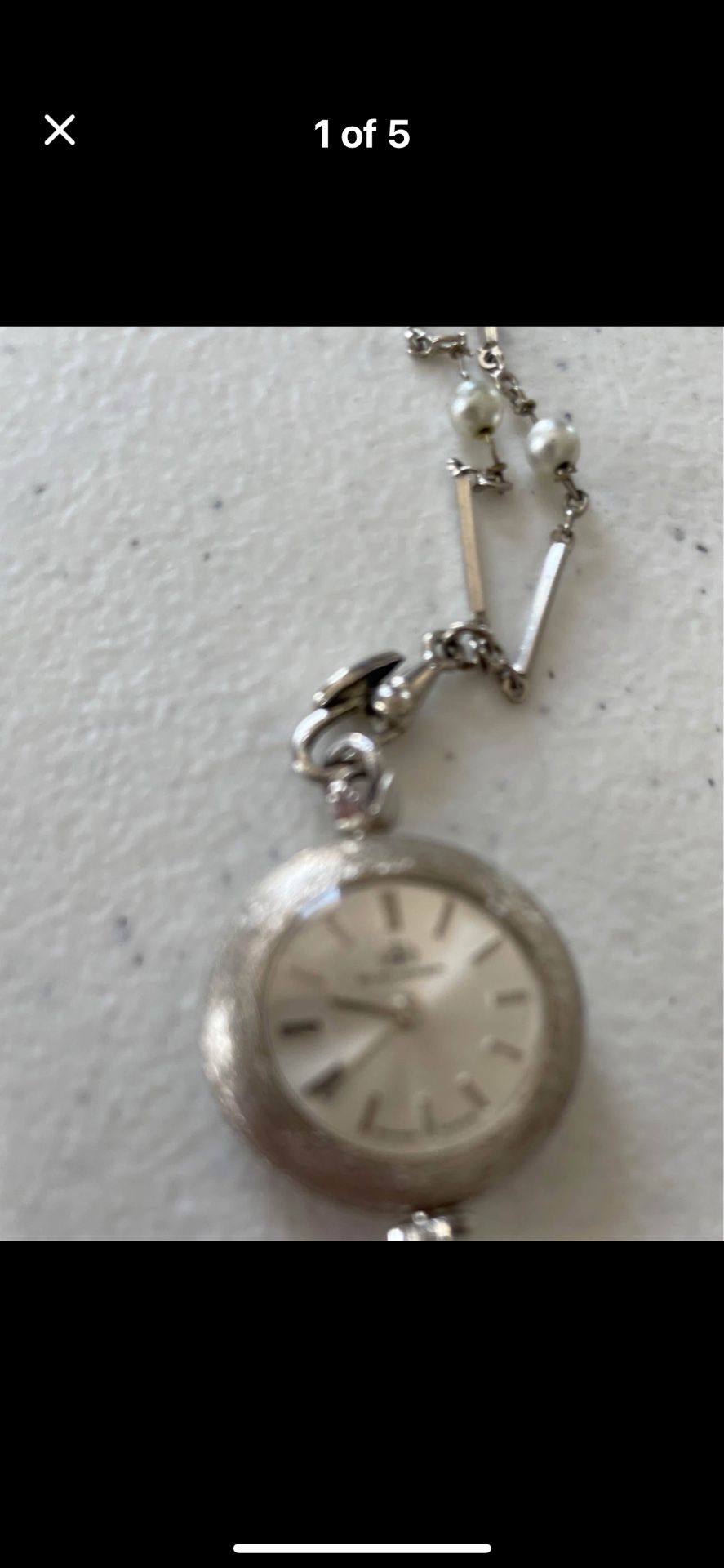Vintage Watch Necklace Bucherer 