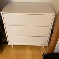White 3 Drawer Dresser
