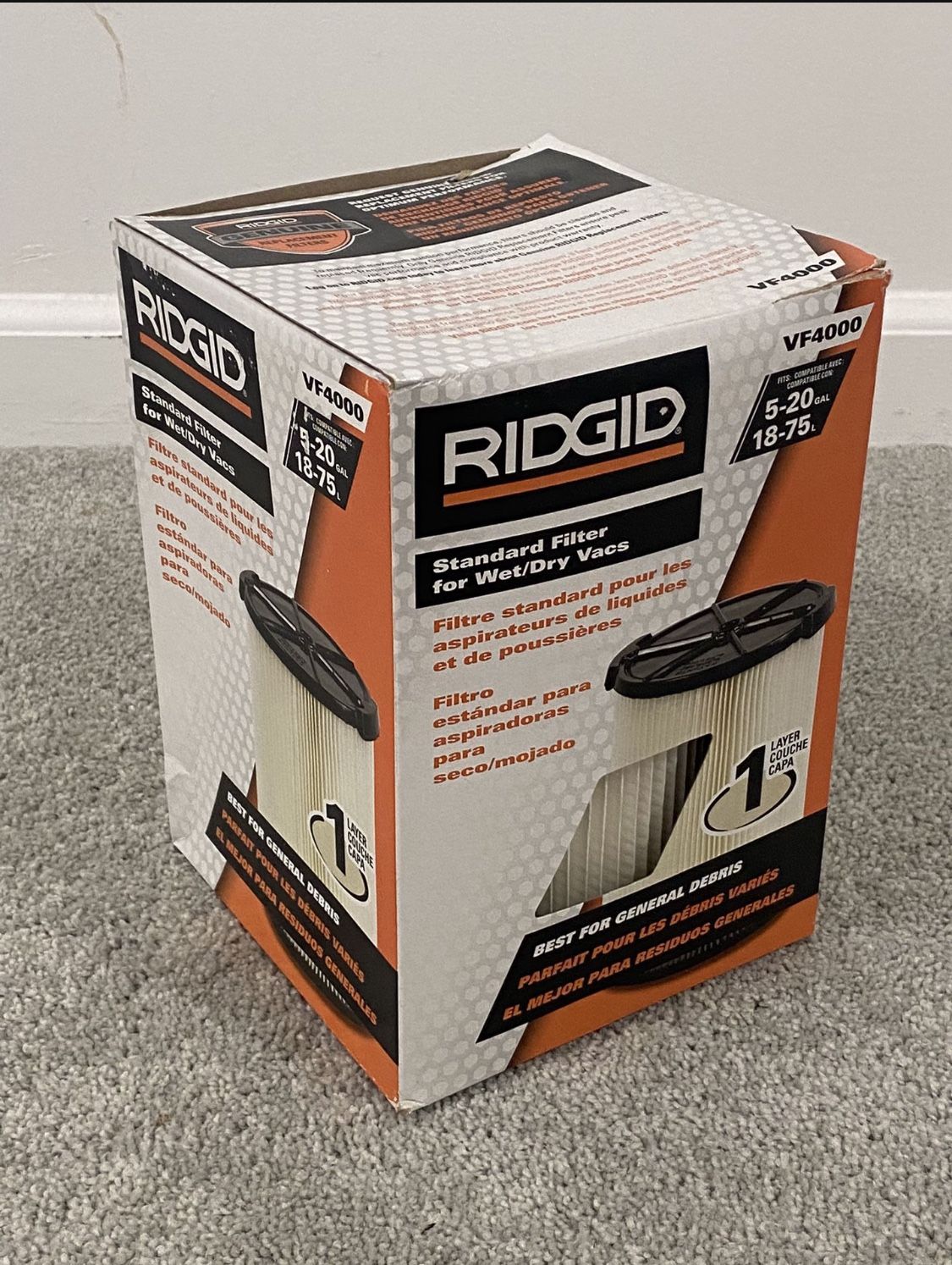 Standard Filter for Wet/Dry Vacs