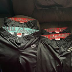 4 pairs Womans RAWLINGS LAUNCH PANT BLACK MED