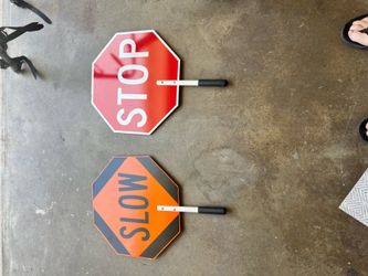 Traffic signs Stop & Slow