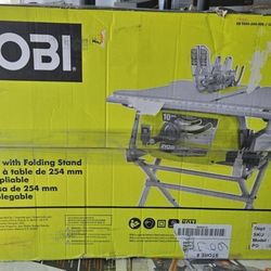 10" TABLE SAW WITH FOLDING STAND RYOBI 15 AMP