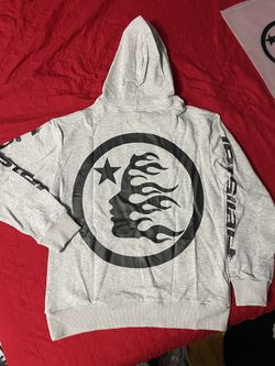Hellstar Chest Logo Grey Hoodie Size L & M