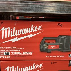 Milwaukee M18 18-Volt 1/4 HP Lithium-Ion Cordless Transfer Pump (Tool Only)