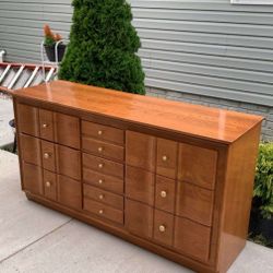nine drawers MCM lowboy dresser