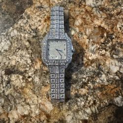 Iced out watch moissanite 